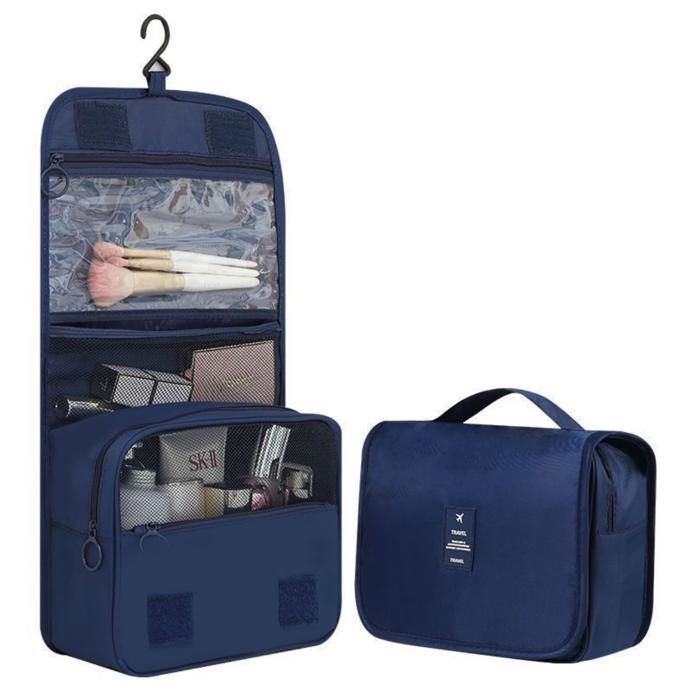 Trousse de rangement - MARQUE - Pliable - Imperméable - Compartiments multiples - Crochet intégré