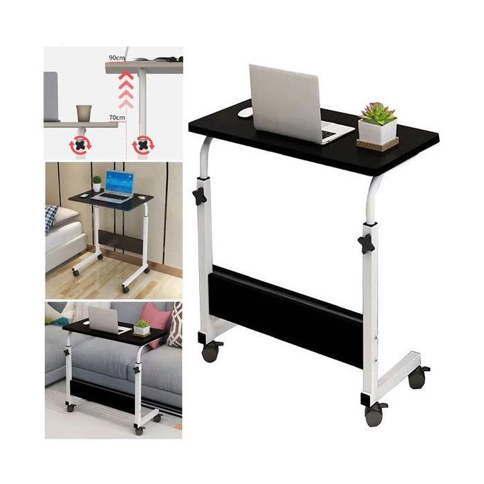 Table Bureau PC portable Bureau Debout, Hauteur Réglable, Roues avec verrou