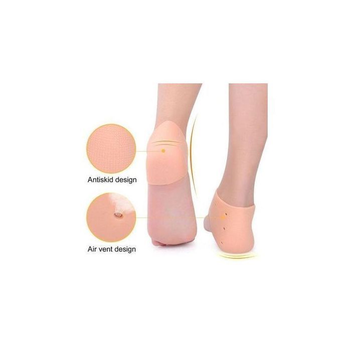 2 pcs Confortable Gel Silicone Pied Cassé Talon