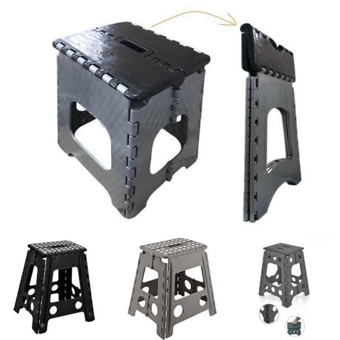 Tabouret pliable - Non spécifié - Portable - 1 place - Design ergonomique (couleur aléatoire)