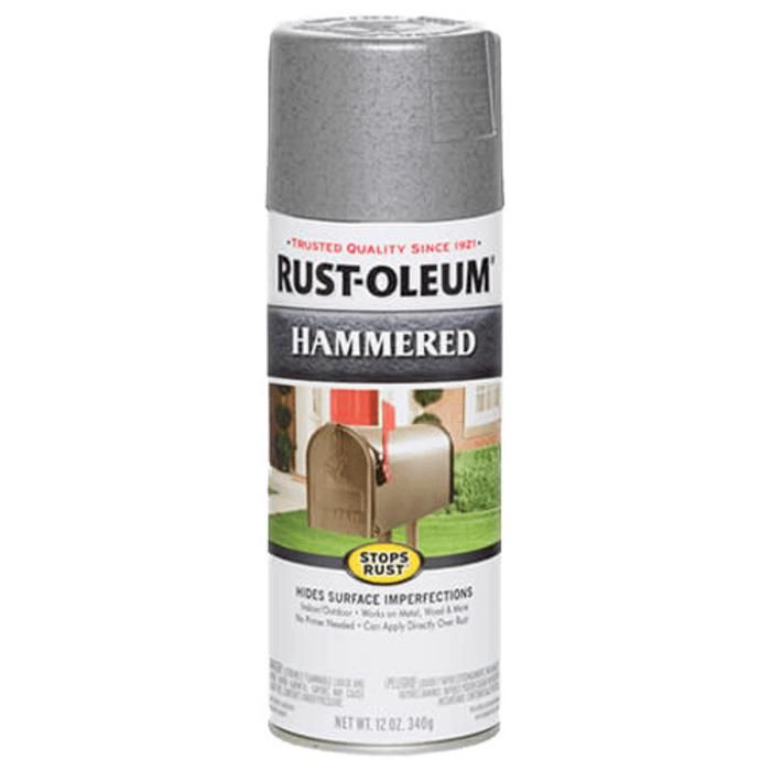 Rust-Oleum Peinture en aérosol Bomb antirouille martelée Argenté