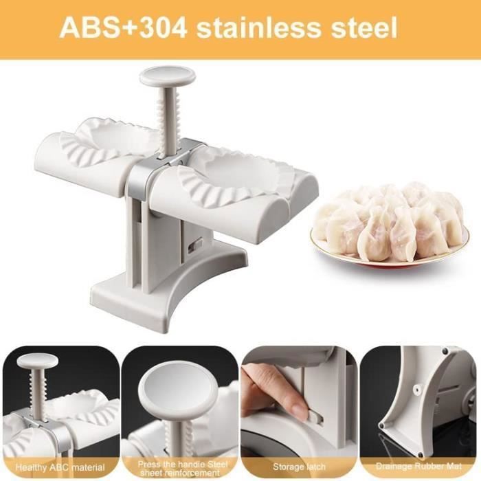 Machine à raviolis automatique, enroulez deux à la fois, moule à raviolis automatique à double tête, outil de fabrication de ravioli