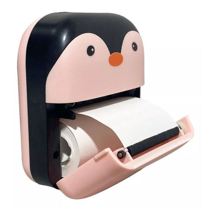 Mini-imprimantes pour enfants de haute qualité avec une impression claire ! Portable Rechargeable Mini Penguin Shape Printer
