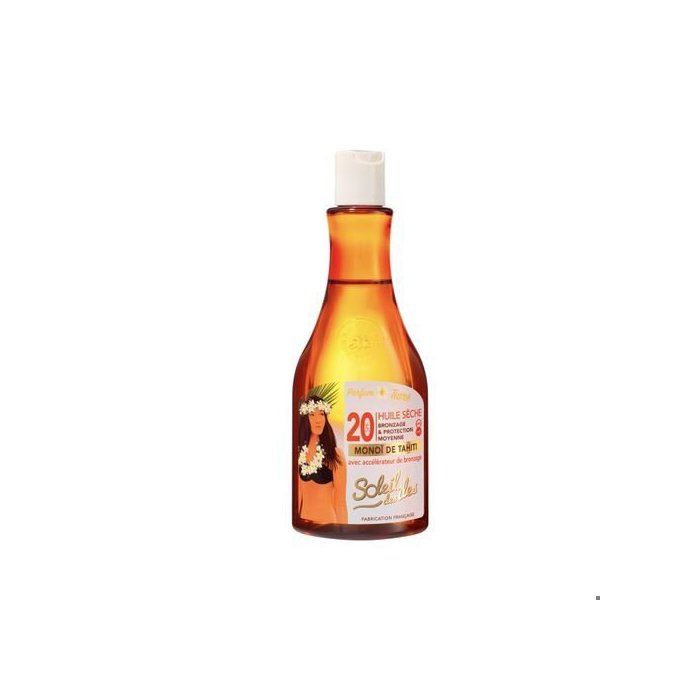 Soleil des îles Huile Sèche Bronzante SPF 20-Parfum Tiaré,150 ml