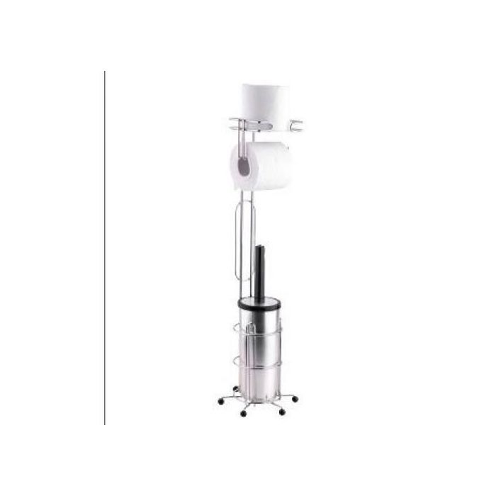 Ensemble support brosse + porte papier WC