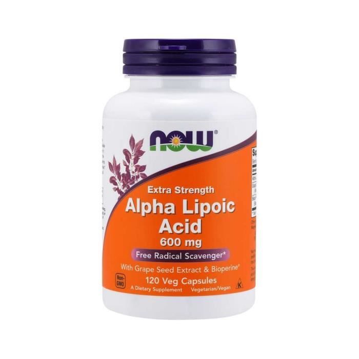 Compléments alimentaires Ala Alpha Lipoic Acid 600 MG BI4627 , NOW Foods,