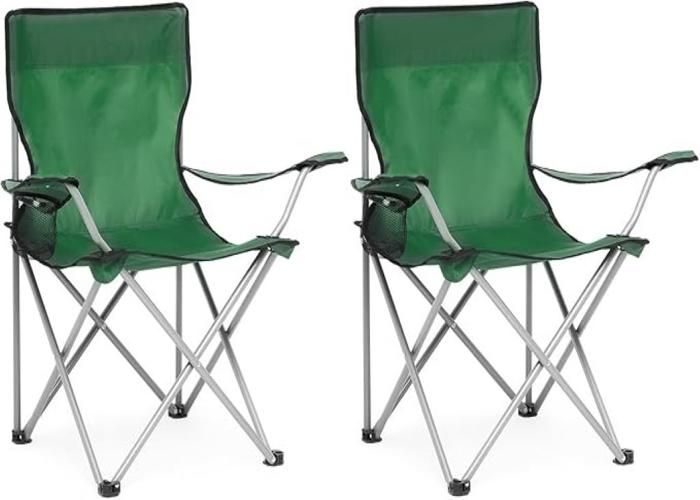 Mondeer Lot de 2 Chaise de Camping, , Vert