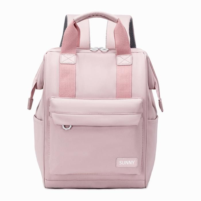 Sac à dos - GENERIC - Grand volume - Résistant à l'eau - Pour ordinateur jusqu'à 15,6 pouces - Rose