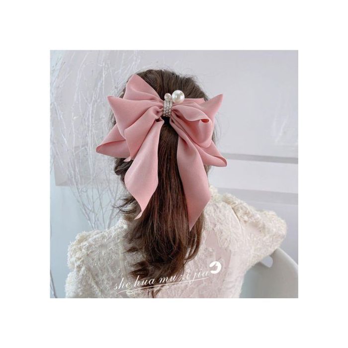 Pince à Cheveux en Mousseline de Soie, Papillon en Tissu Satiné, Ruban pour Cheveux
