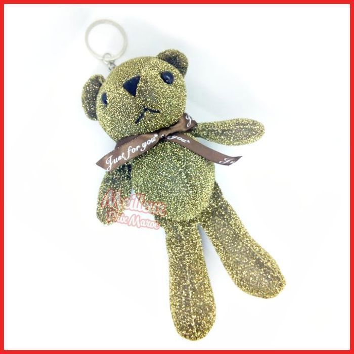 Porte-Clés Nounours Teddy Ours en Peluche Jouet - Couleur Aléatoire