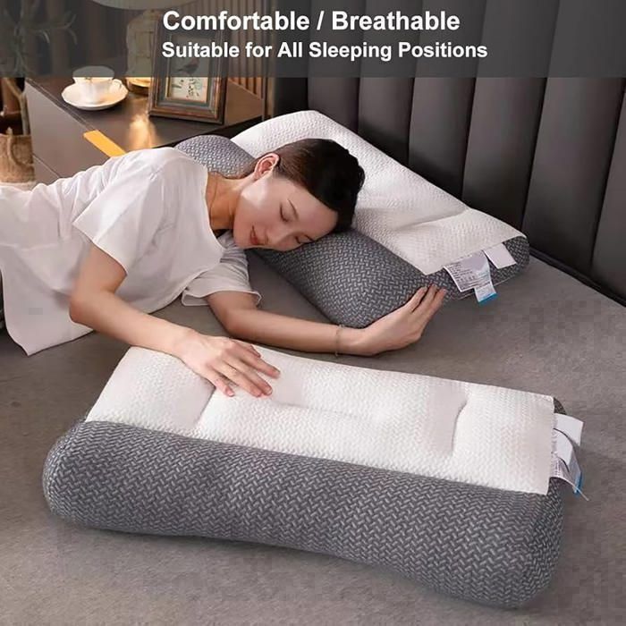 Oreiller ergonomique - Non spécifié - 40x60 cm - Mousse à mémoire de forme - Housse lavable - Confort ferme(Couleur aléatoire)