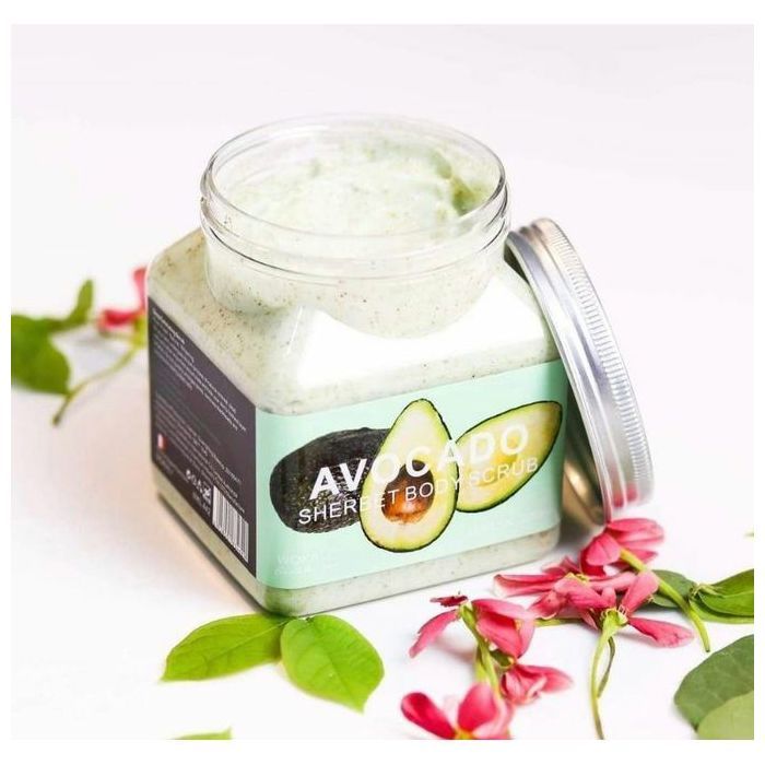 Wokali Gommage pour corps, Avocat soins de la peau, nettoyage des pores, blanchiment, nourrissant