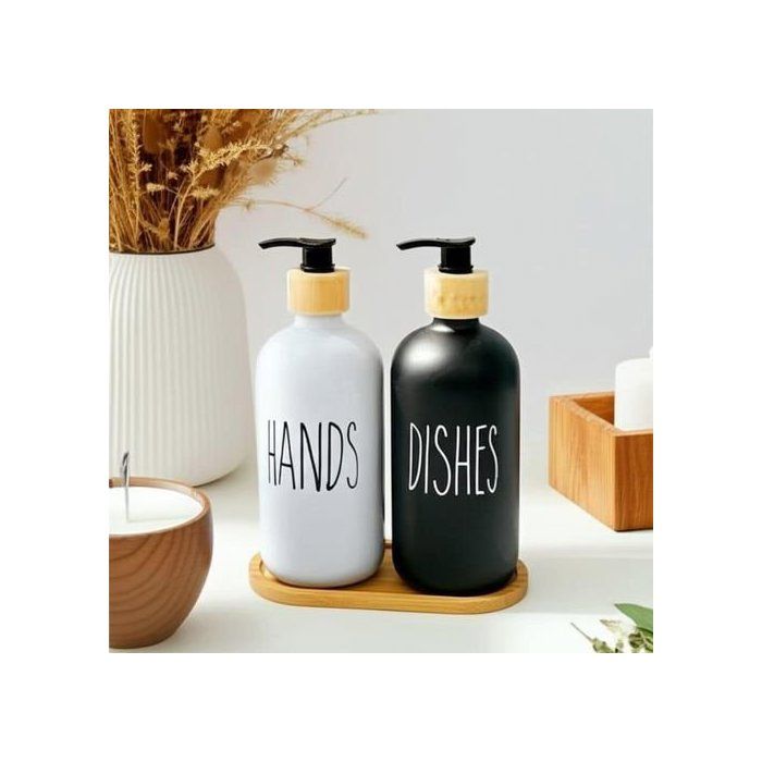 2 distributeurs de gel-Bouteille à pompe de 500ml distributeur de cuisine