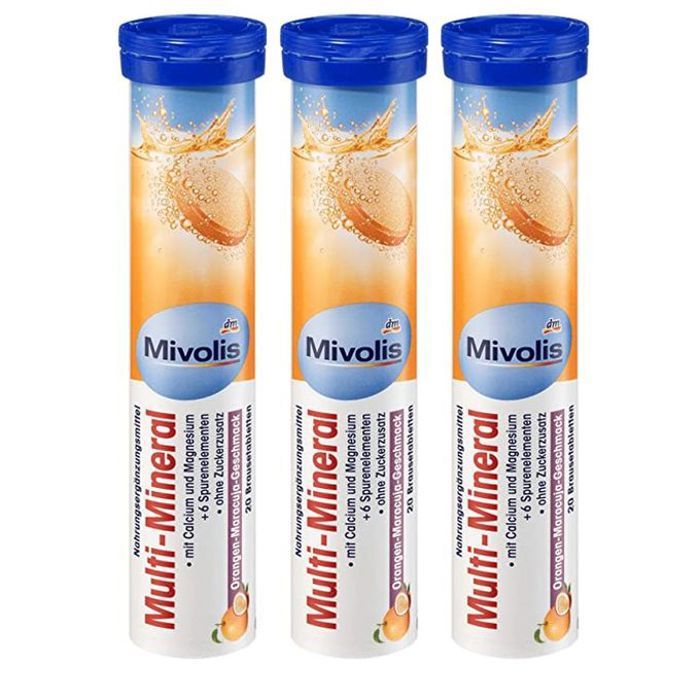 Pack de 3 vitamines Multi-Minéral, 20 comprimés
