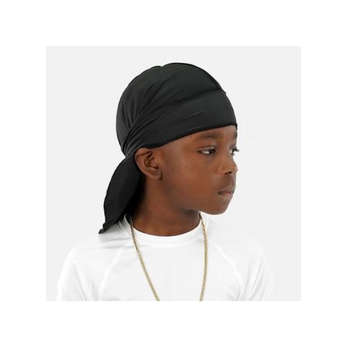 Durag Sportif - GENERIC - Noir - Tissu durable - Confortable - Pour Enfants