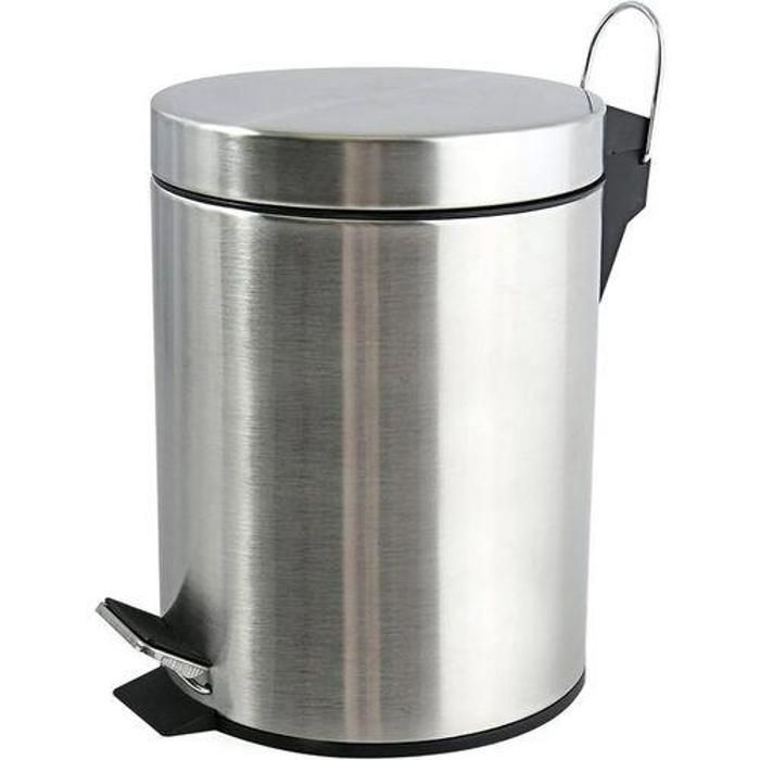 Poubelle - AYA HOME - 5L - Acier Inoxydable - Pédale - Idéale pour Salle de Bain