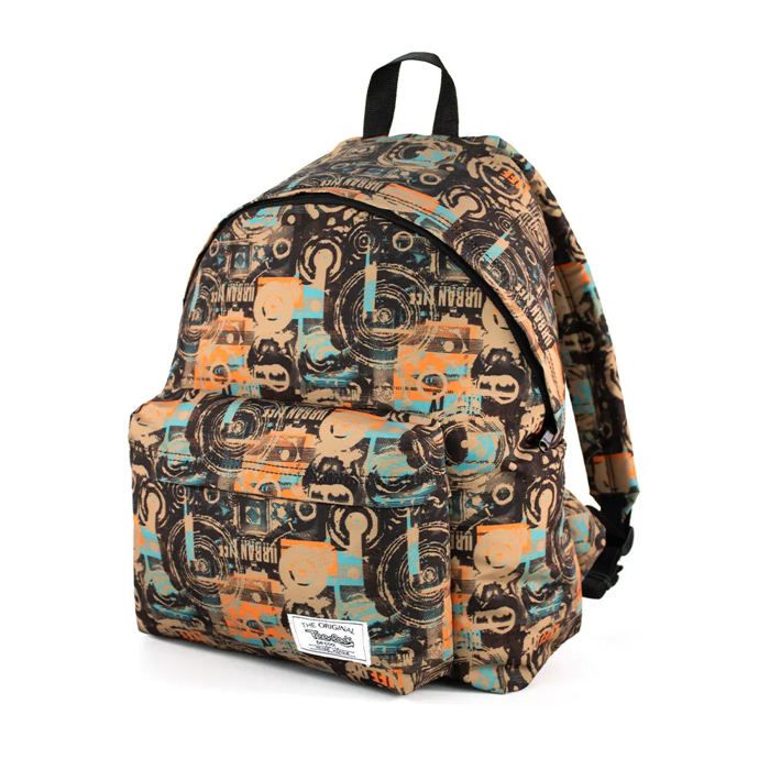 Sac à dos - TEENPACK - Urban Printy - 40x35x15 cm - 100% Polyester - Marron