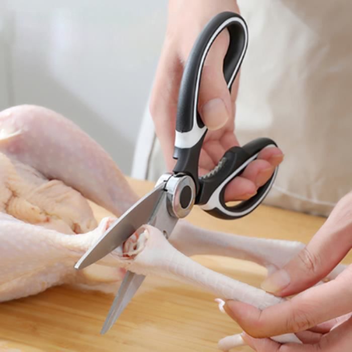 1 pièce en acier inoxydable cuisine ciseaux poulet ciseaux outils volaille poisson légumes herbes