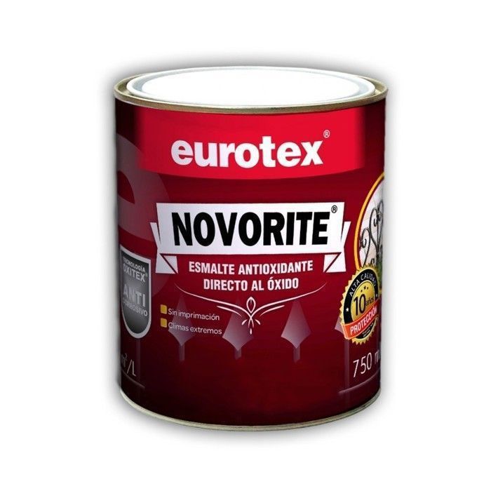Peinture - EUROTEX - NOVORITE ESMALTE ANTIOXIDANTE - 750ML - Noir - Brillant - Monocouche