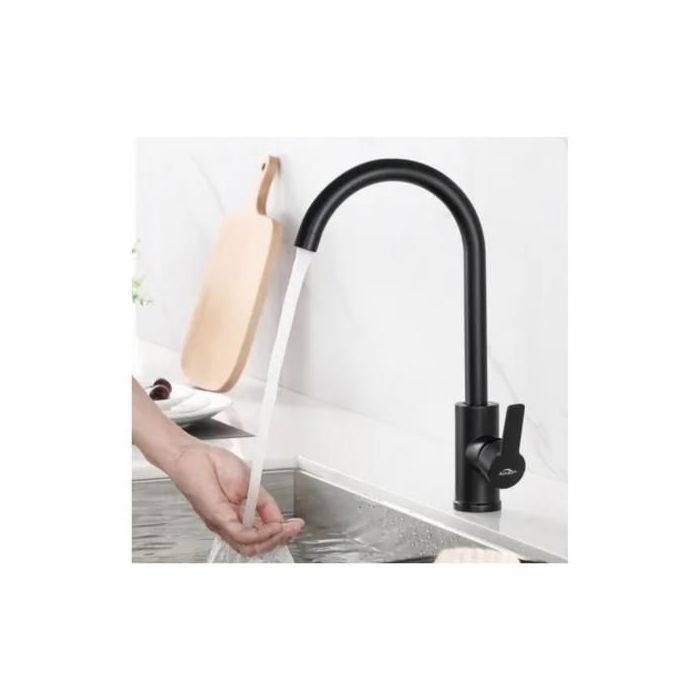 Mitigeur cuisine chaud/froid ;robinet noir cuisine