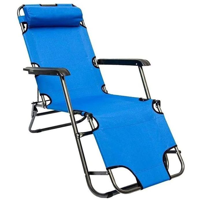 Chaise inclinable Pliante légère chaises Longues de Plage de Jardin chaises Longues  avec appuie-tête Portable Present