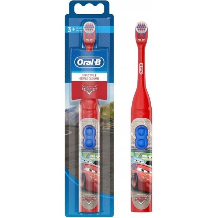 Elektrisk tandborste - ORAL-B - Stages Power - Bilar-tema - Röd / glada färger - Timer ingår