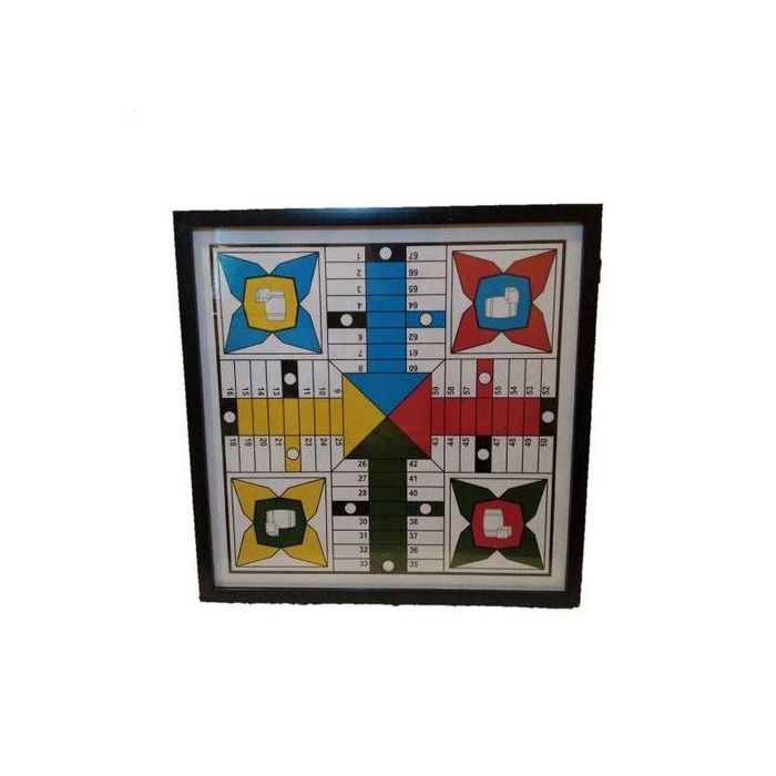 Table de Jeu Parchisi - 4 Joueurs en Verre et Bois