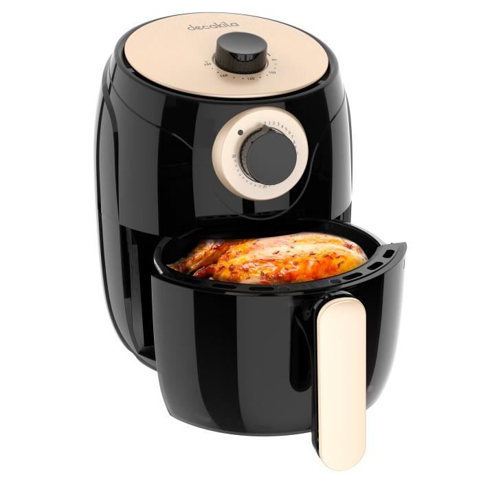 FRITEUSE A AIR CHAUD SANS HUILE 1000W 2L DECAKILA