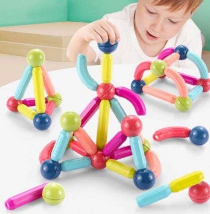 Jeu de blocs de construction - Stick-O - Kit de 64 pièces - Éducatif - À partir de 3 ans - Mixte
