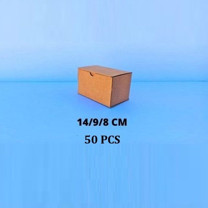 Carton d'emballage 50 Boites marron - 14x09x08cm