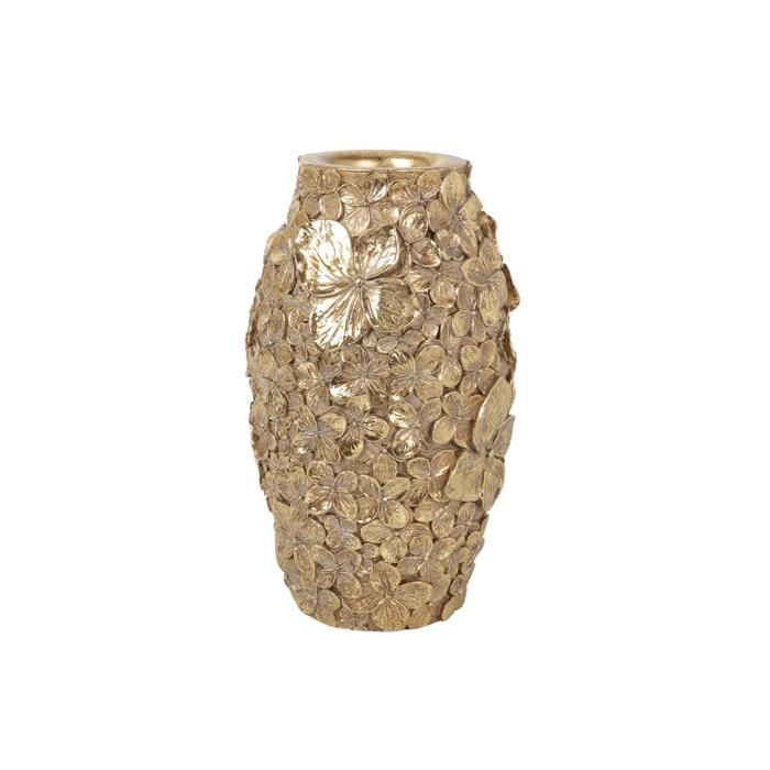 Vase décoratif - MARQUE inconnue - Modèle inconnu - Finition dorée - 11.4x11.4x19.5 cm - Style contemporain