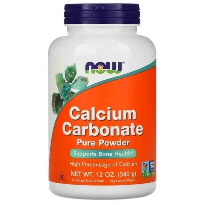 NOW FOODS Calcium Carbonate Powder (Poudre de carbonate de calcium) 340g