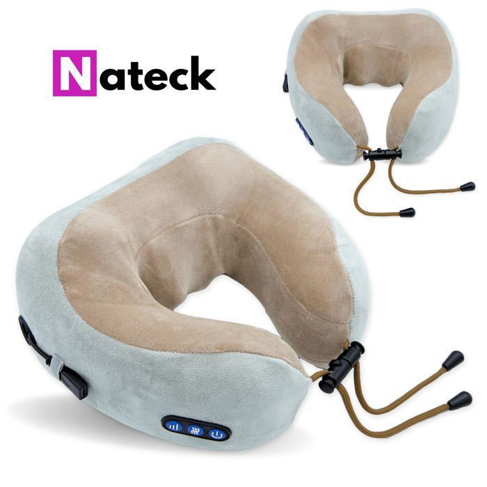 Masseur cervical chauffant - Nateck - Shiatsu - 3 vitesses - Relaxation - Électrique
