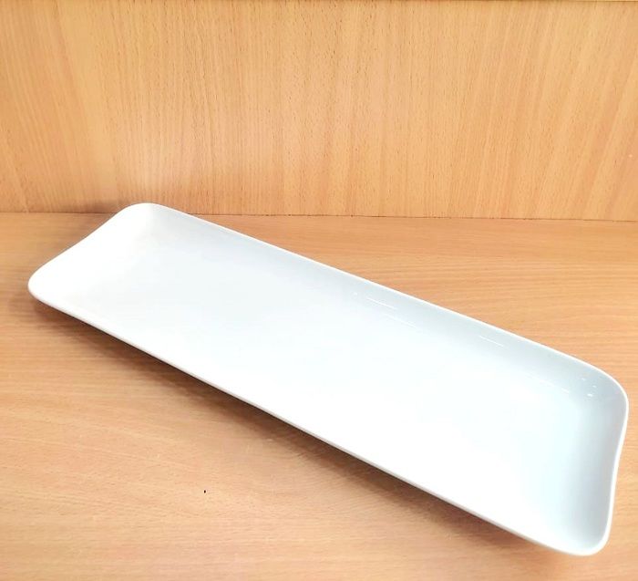 Plat à servir - MARQUE - Y-115 - Porcelaine blanche - 45x14 cm - Compatible lave-vaisselle