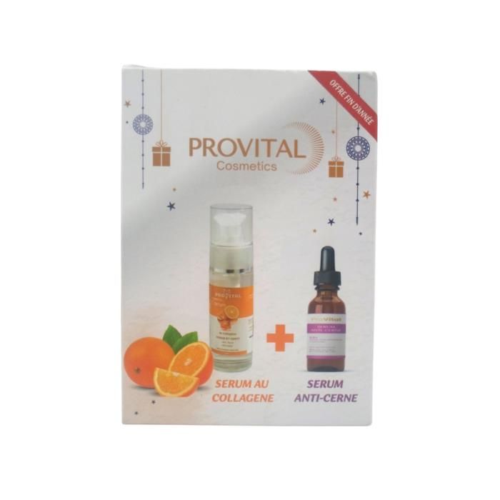 Pro Vital Serum au Collagene 30ml+ Serum Anti-Cerne 10ml Pack