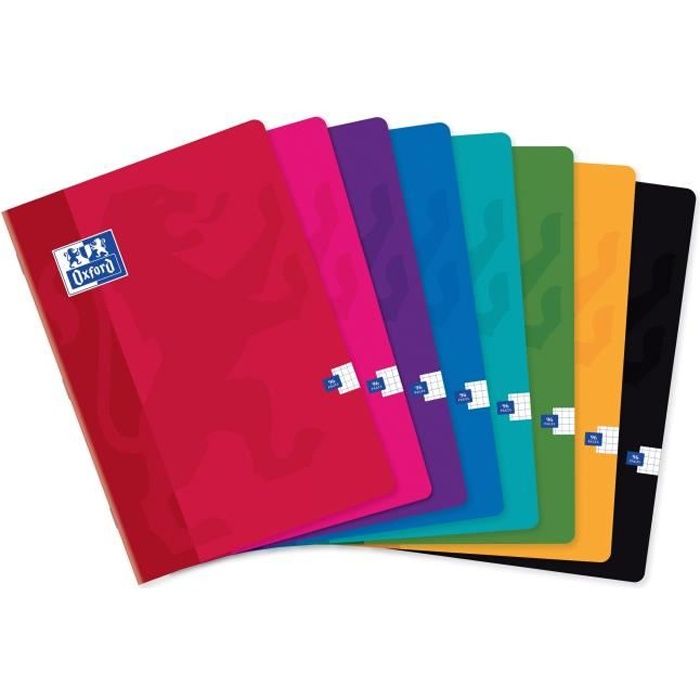 OXFORD Cahier Scolaire classique - Petits carreaux - 96 pages - 29,7 cm x 21 cm x 0,4 cm