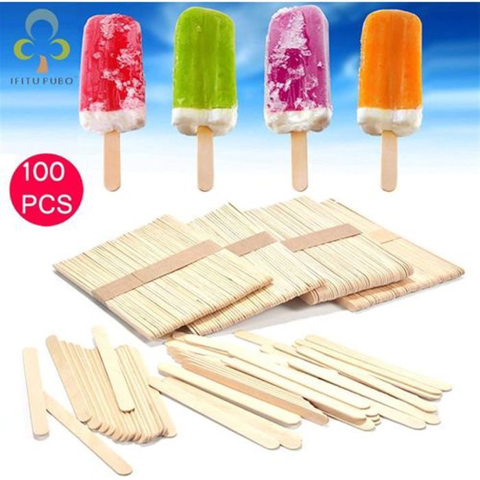 Bâtonnets De Crème Glacée En Bois Naturel,  Travail Manuel Pour Enfants, Artisanat D'art 100 Pièces