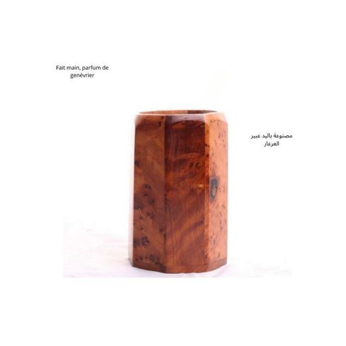 Vase en bois - Artisanat - Parfumé au genévrier - Élégance naturelle - Décoration intérieure - Bois massif