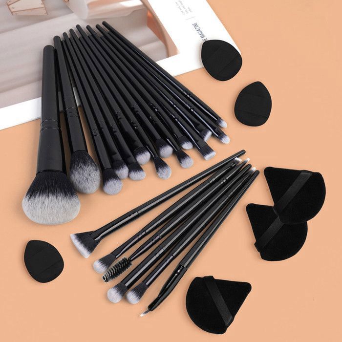 Kit de 20 pinceaux de maquillage - Noir