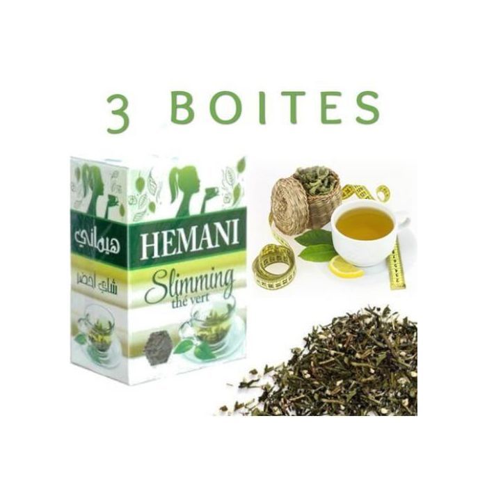Hemani Pack Promo 3 Boites Slimming thé vert - Brûle graisse naturel