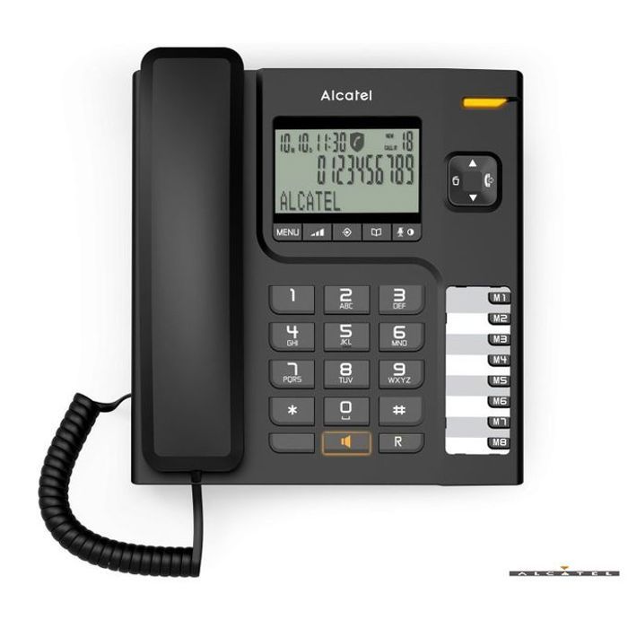 Alcatel Telephone fixe filaire T76 identification de l'appelant haut parleur grand écran