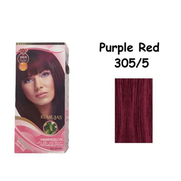 Crème coloration permanente - REMUJAS - 305-5 Purple Red - Douceur - Éclat - Longue durée