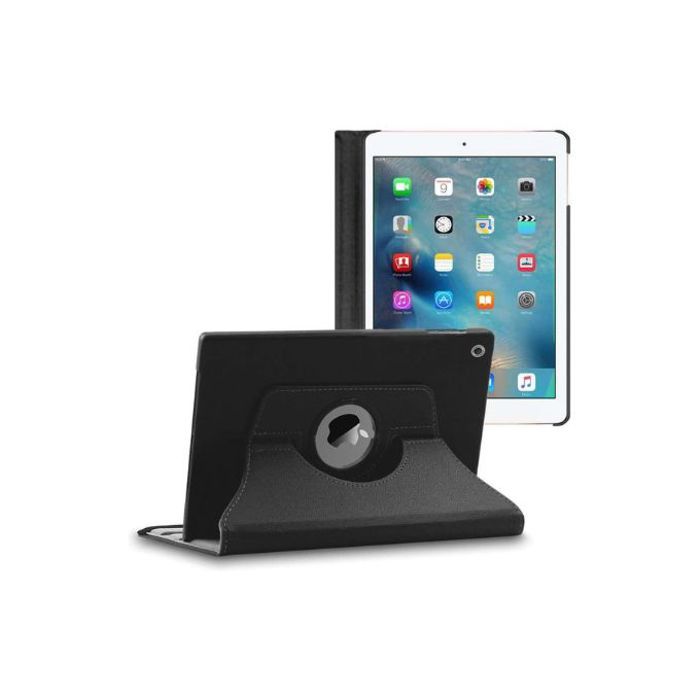 Coque de protection - GENERIC - iPad 4/iPad 3/iPad 2 - Rotatif 360° - Cuir Noir - Luxe