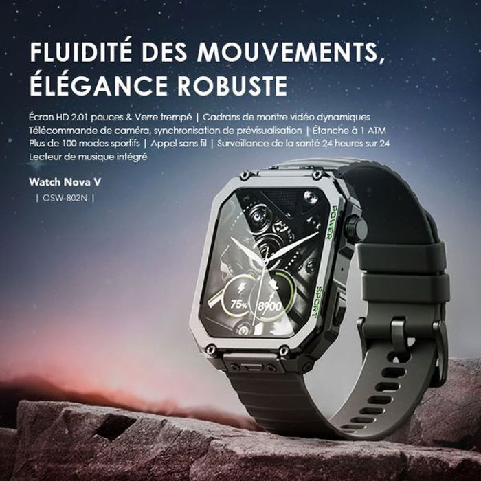oraimo Watch Nova V 2.01" HD cadrans de montre vidéo smart watch