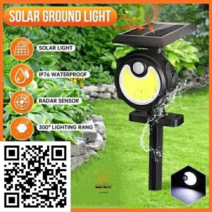 Applique Murale Solaire - Imperméable - Capteur de Mouvement - 3 Modes d'Éclairage - LED - Noir