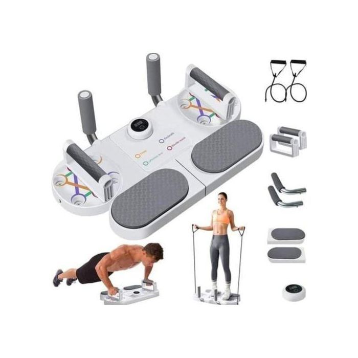 Barre de Traction + Planche Push Up Pliable – Kit de Musculation Polyvalent pour Entraînement à Domicile