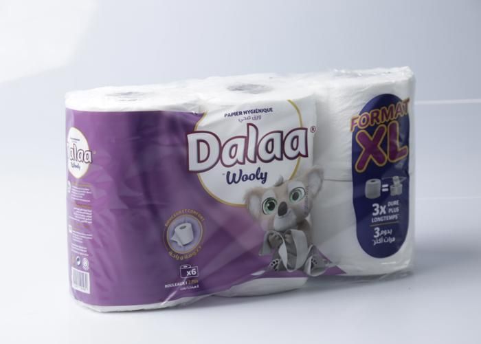 Papier toilette blanc Cotonia format XL 2 plis - 6 pièces - Dalaa - Couleur Aléatoire