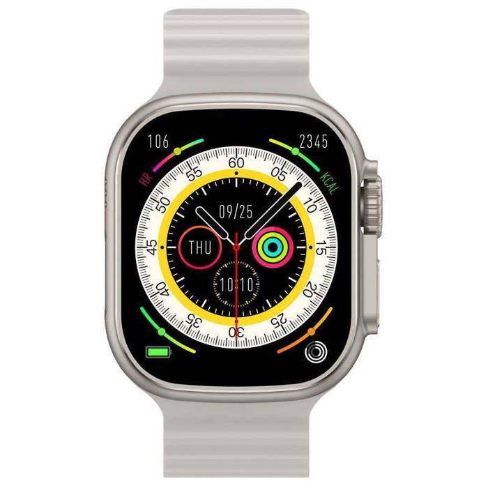 Riversong Smartwatch Motive 8 Ultra Light Gray/Orange Strap