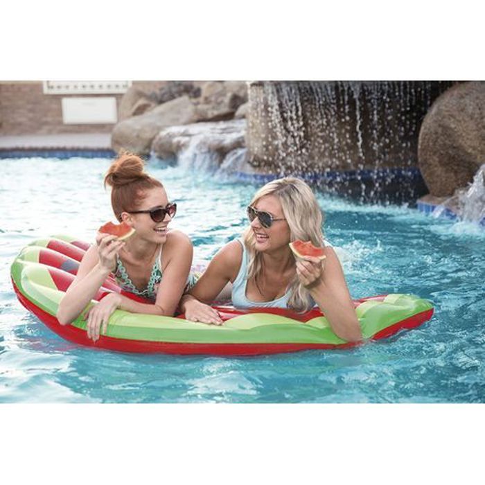 Bestway Pack De 2 bouée Gonflable Motif Pastèque Rouge 174 x 89 Cm  Age +14 Ans