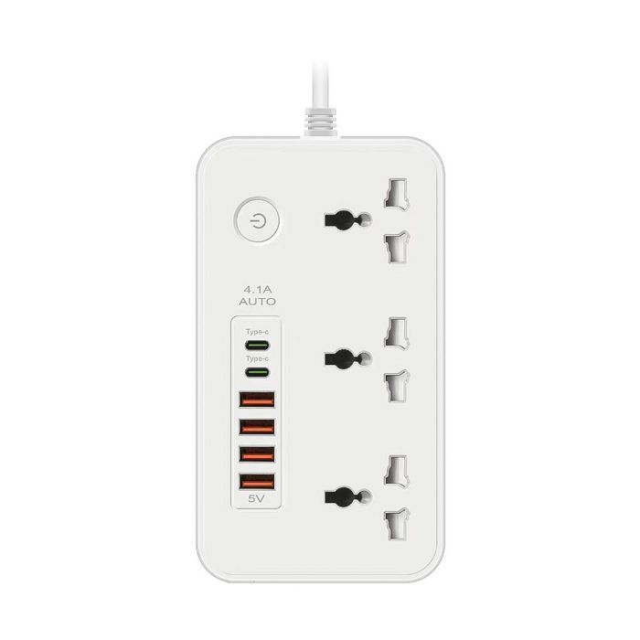 Rallonge Prise de courant avec 2 Typ-c et 4 USB, 3POWER SOCKET Z65